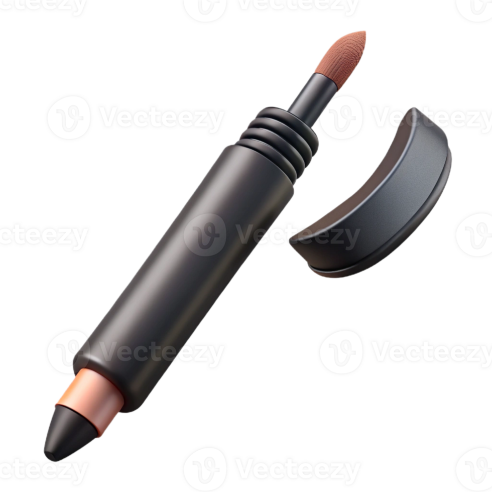 vibrant abstract Black Eyebrow Pencil with Spoolie Isolated high resolution png