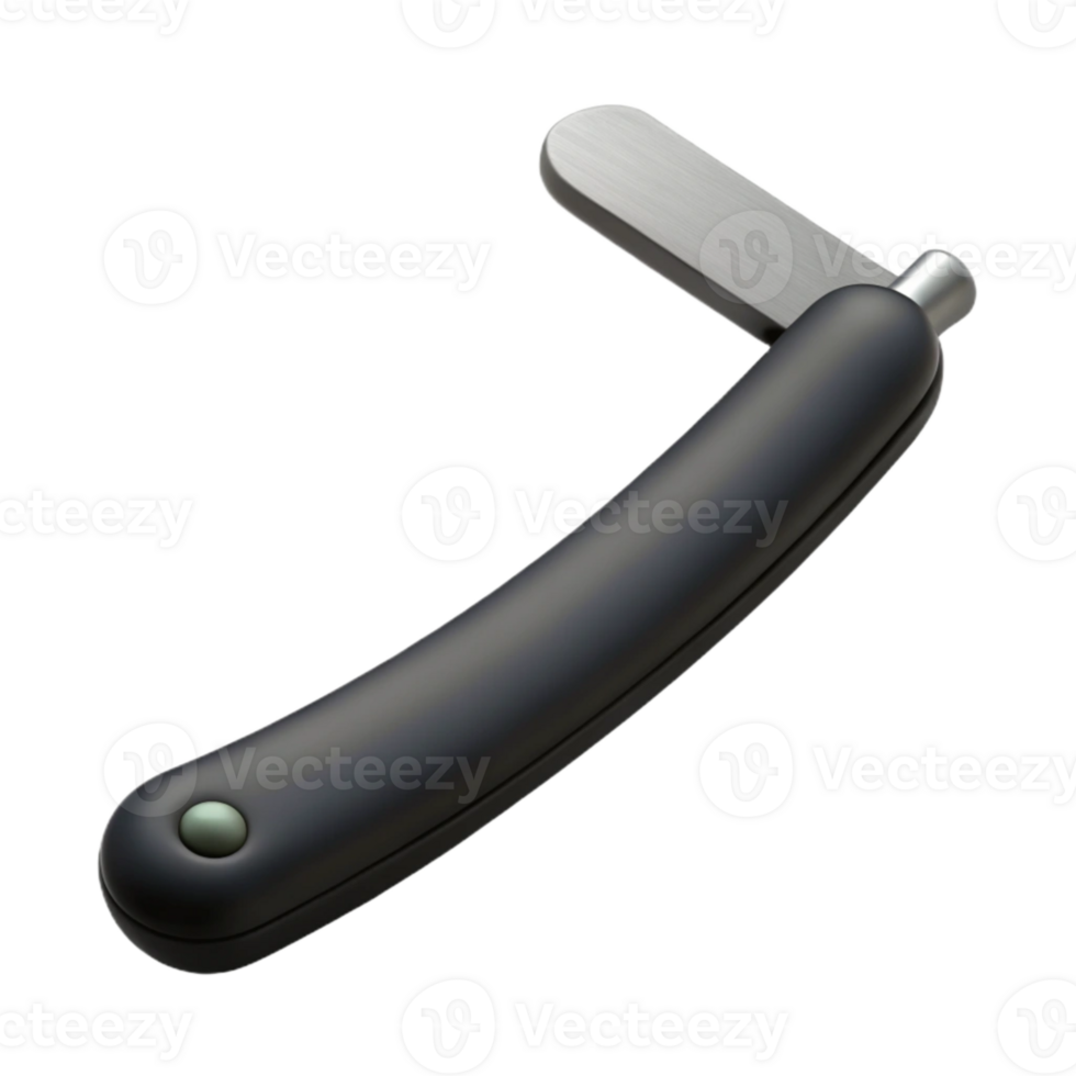 vibrant minimalist Black Eyebrow Razor Isolated on Transparent Background premium png