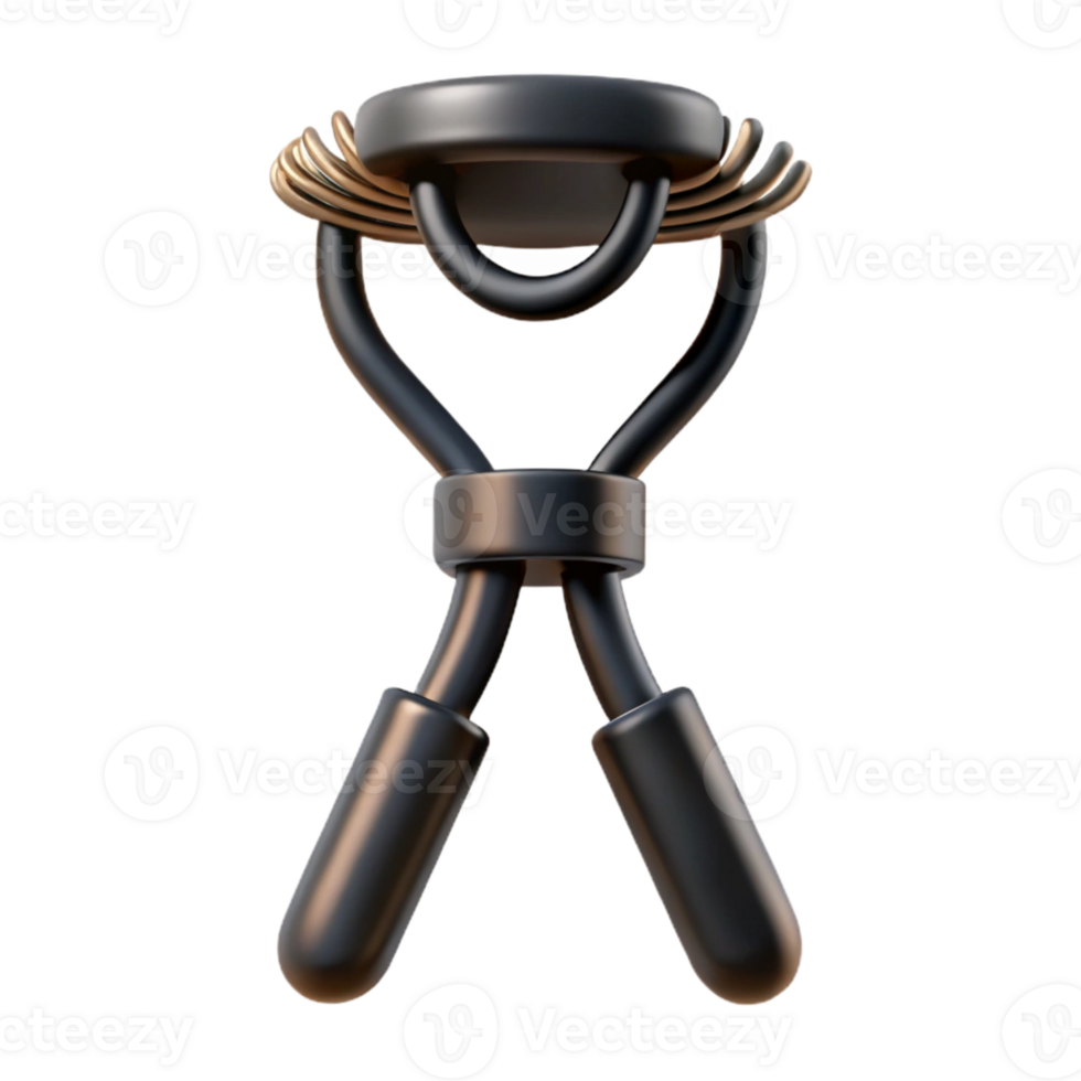 stunning abstract Black Eyelash Curler Isolated on Transparent Background high quality png
