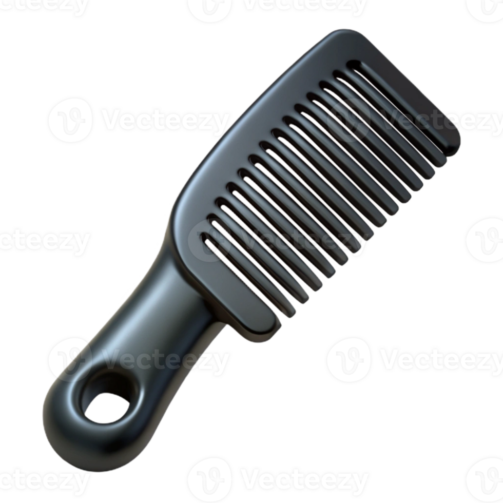 dramatic creative Black Hair Comb with Fine Teeth Cutout genuine png