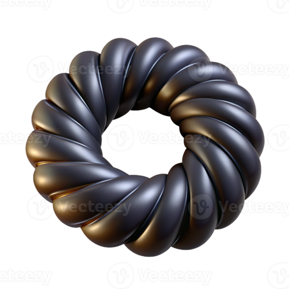 extraordinary artistic Black Hair Tie Isolated on Transparent Background professional png