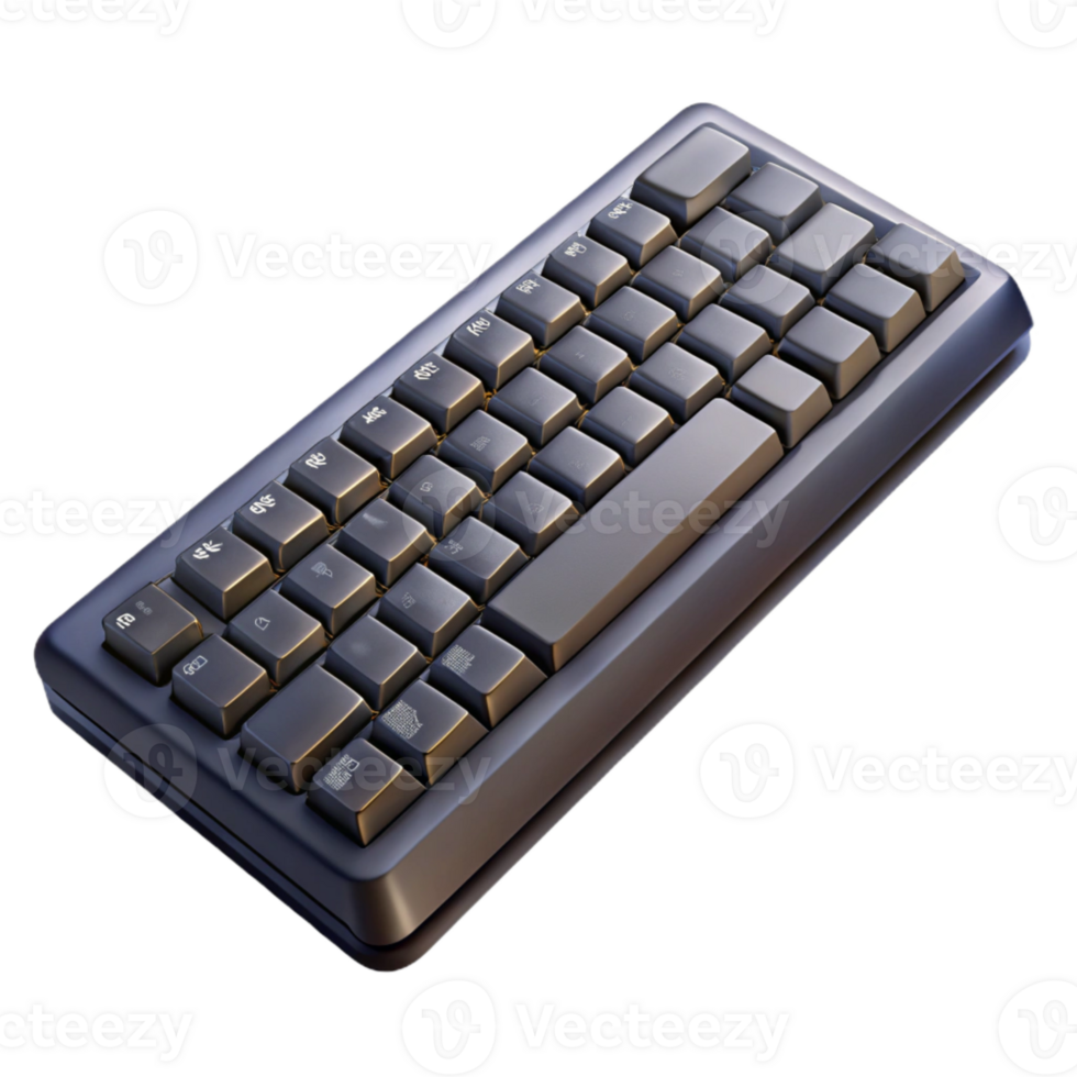 beautiful creative Black Keyboard Top View Isolated with Backlighting authentic png