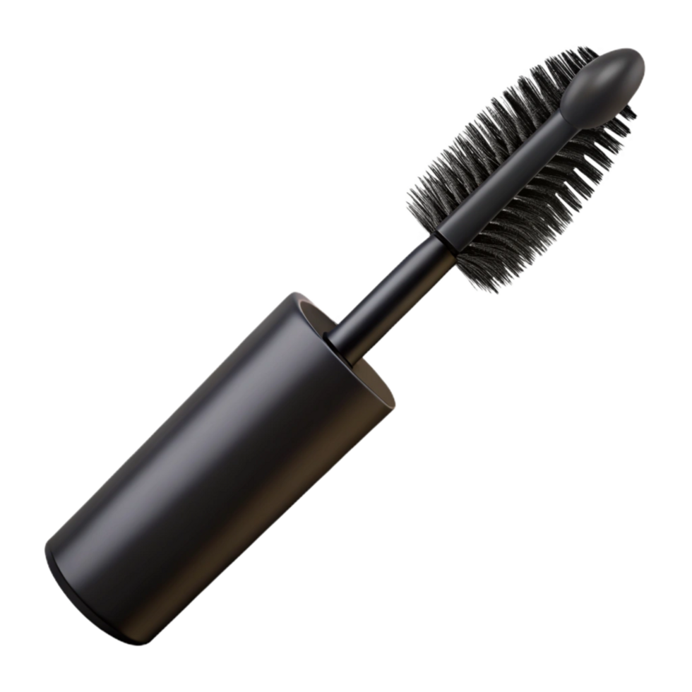 impressive artistic Black Mascara Brush with Mascara Isolated Cutout authentic png