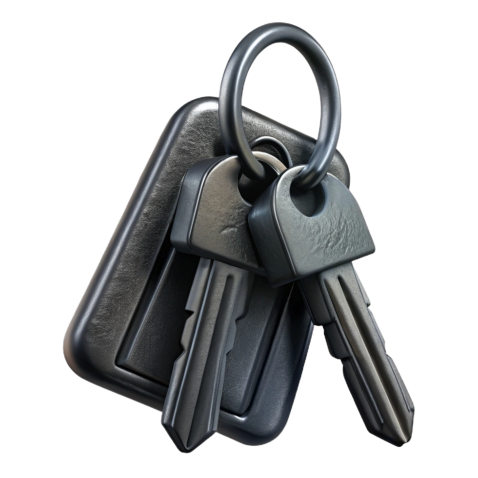 extraordinary creative Black Metal Key Holder with Keys Isolated high resolution png