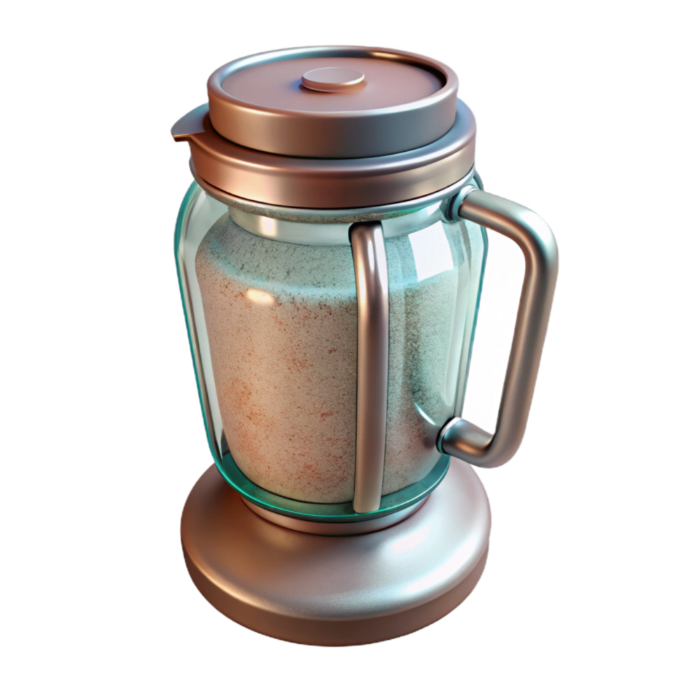 elegant rustic Blender Glass Jar Transparent Background Isolated professional png