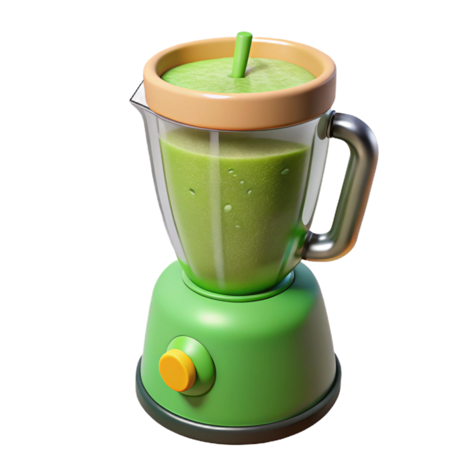 impressive artistic Blender with Green Smoothie Cutout exclusive png