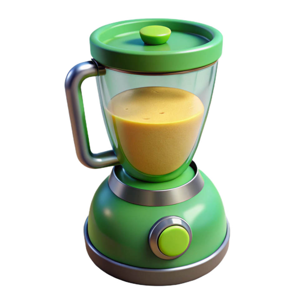 serene rustic Blender with Green Smoothie Cutout 4K png