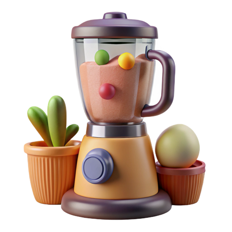 vibrant rustic Blender with Smoothie Ingredients Cutout exclusive png