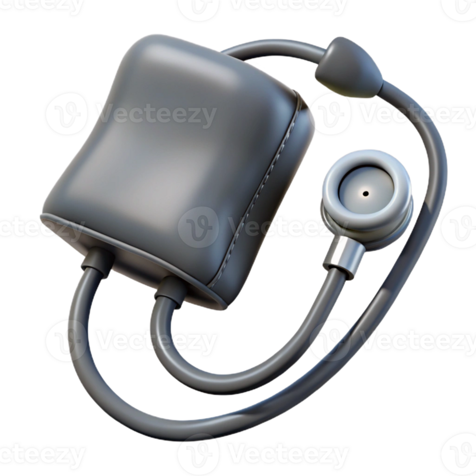 stunning vintage Blood Pressure Cuff Inflated Grey Monitoring Cutout high resolution png