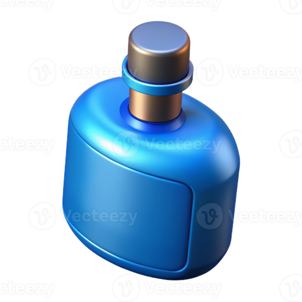 magnificent classic Blue Aftershave Bottle with Cap Isolated high resolution png