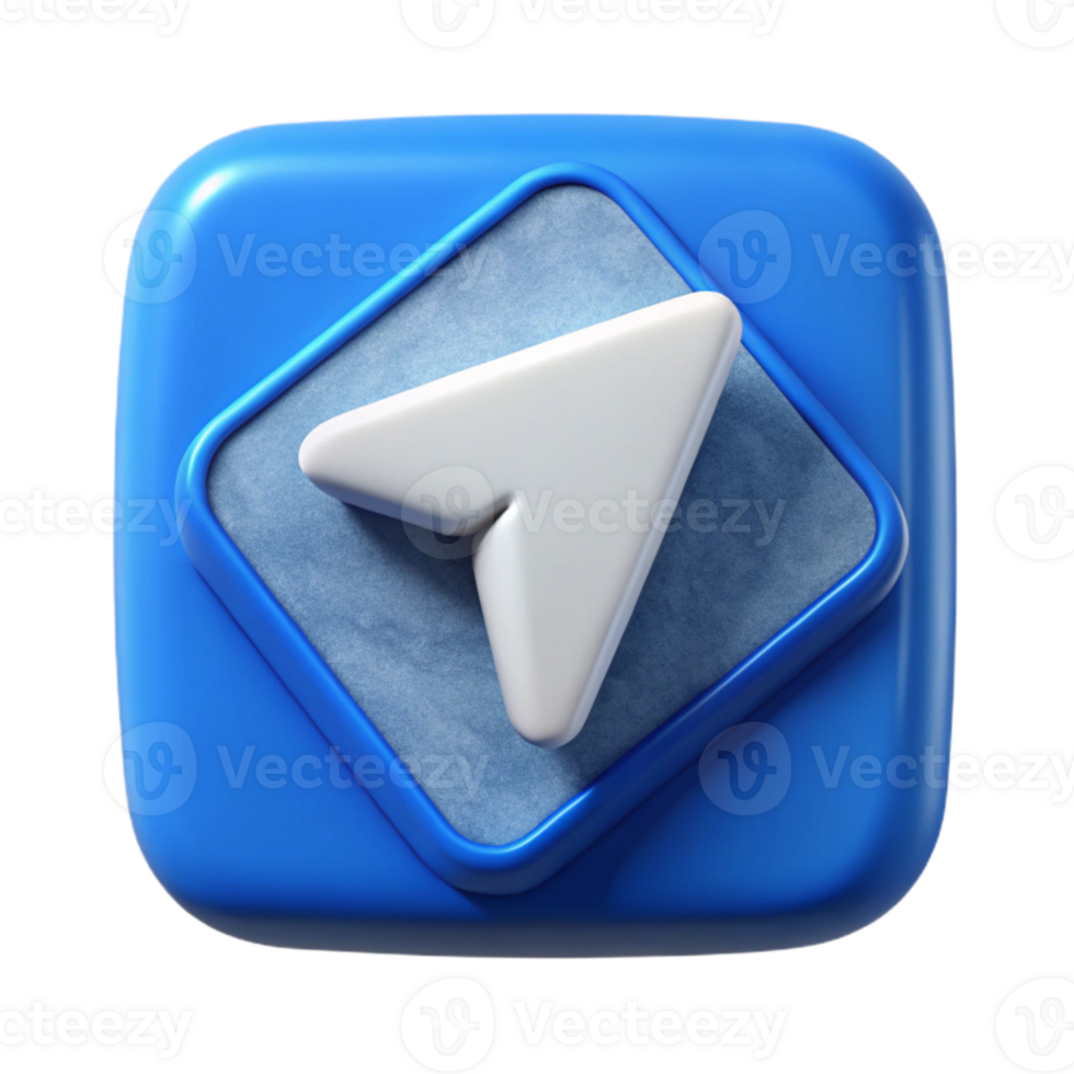 vibrant classic Blue Arrow Icon for Website Navigation Cutout premium png
