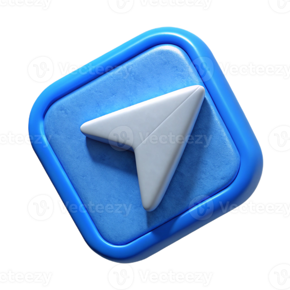 elegant classic Blue Arrow Icon for Website Navigation Cutout detailed png
