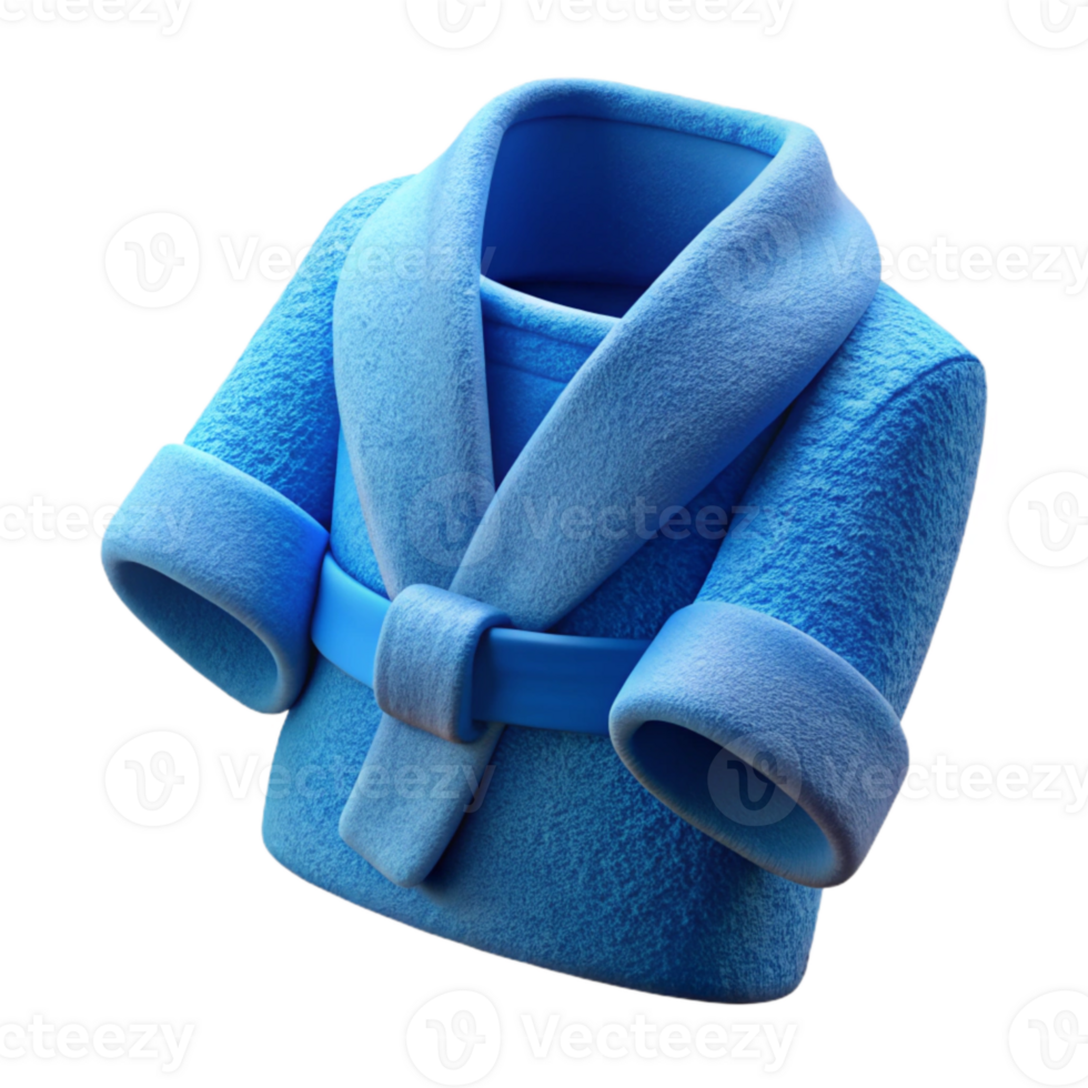 wonderful rustic Blue Bathrobe Folded Soft Texture Cutout detailed png