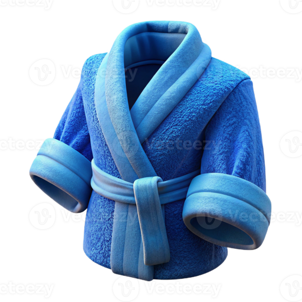 serene traditional Blue Bathrobe Folded Soft Texture Cutout authentic png