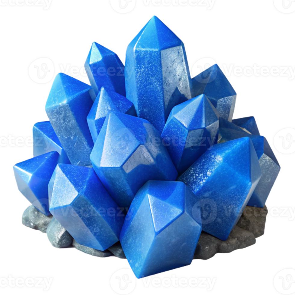 wonderful creative Blue Bath Salts Crystals Pile Isolated Element original png