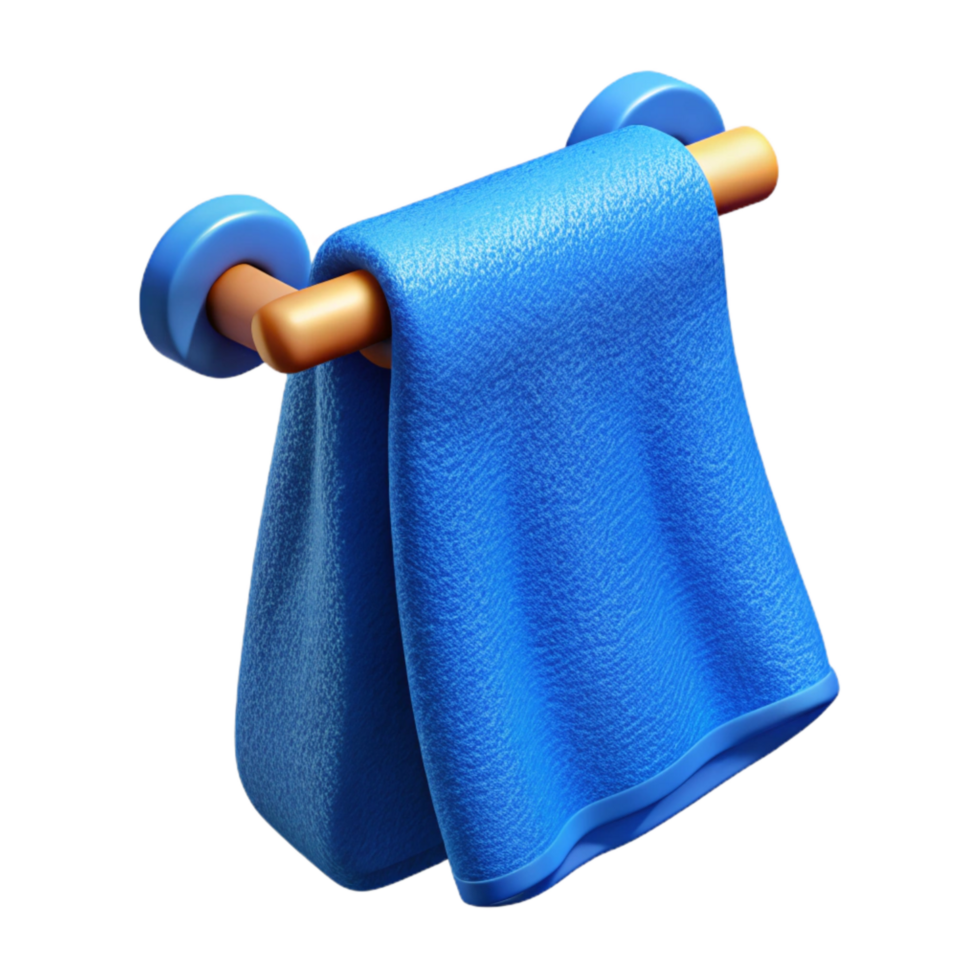 magnificent contemporary Blue Bath Towel Hanging Isolated Cutout exclusive png
