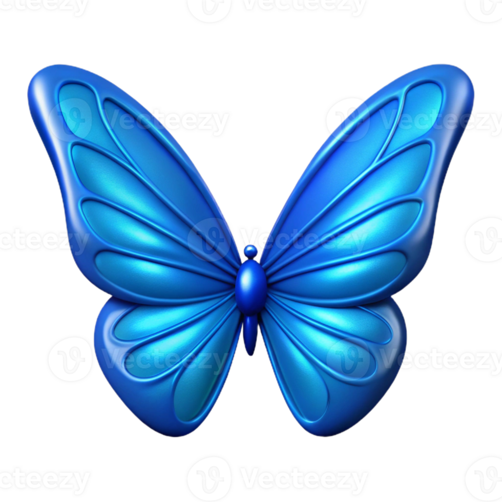 vibrant classic Blue Butterfly Wings Isolated high quality png