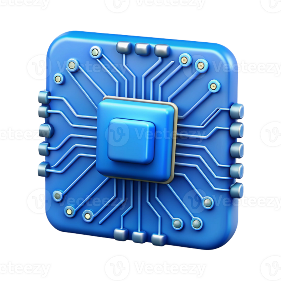 stunning artistic Blue Circuitry Pattern Tech Background Isolated original png