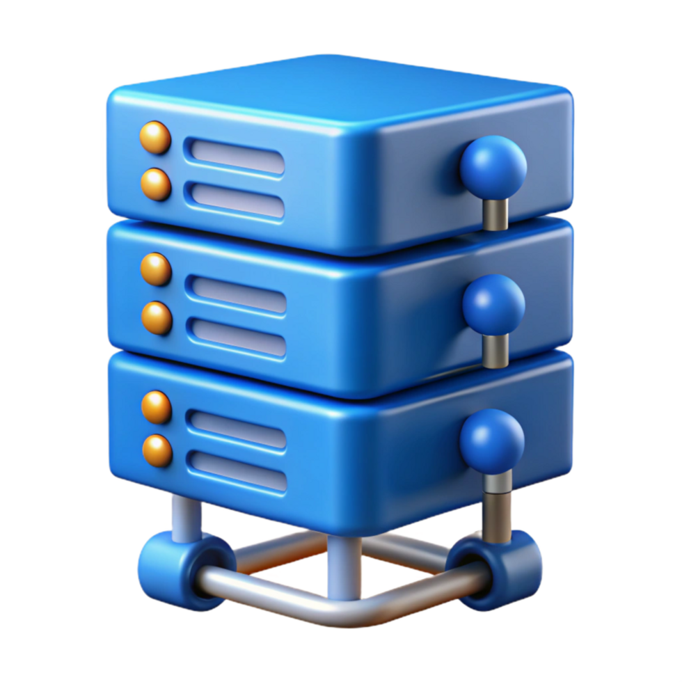 wonderful minimalist Blue Data Server Rack Network Technology Isolated exclusive png