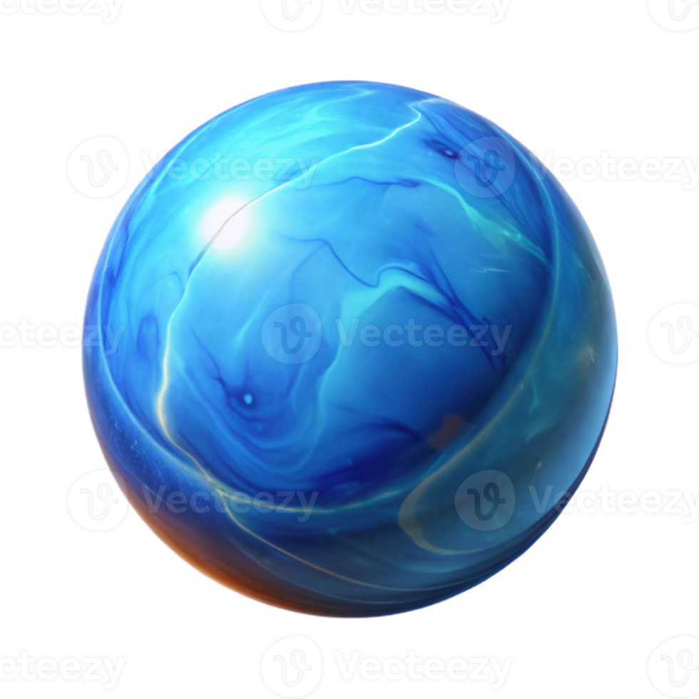 elegant minimalist Blue Glass Marble Isolated high quality png