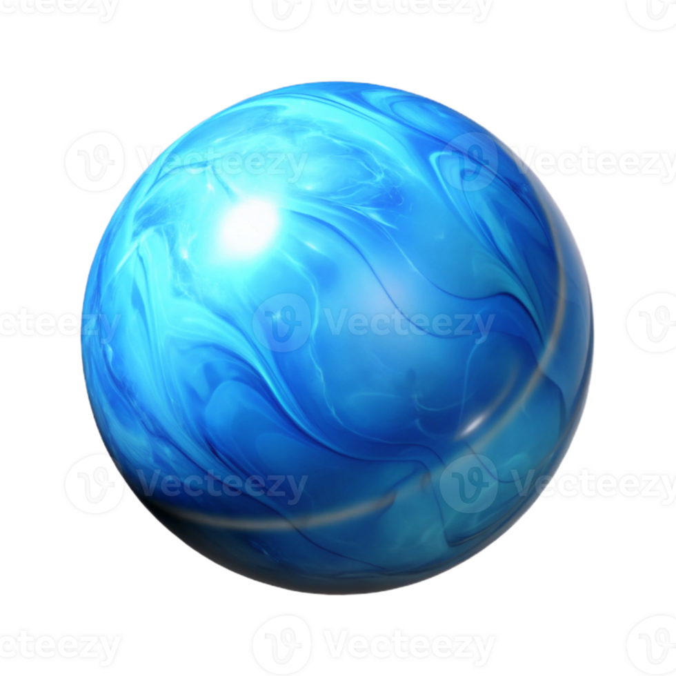 stunning rustic Blue Glass Marble Isolated authentic png