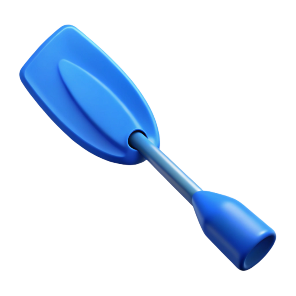 elegant creative Blue Kayak Paddle Angled View Transparent Background high quality png
