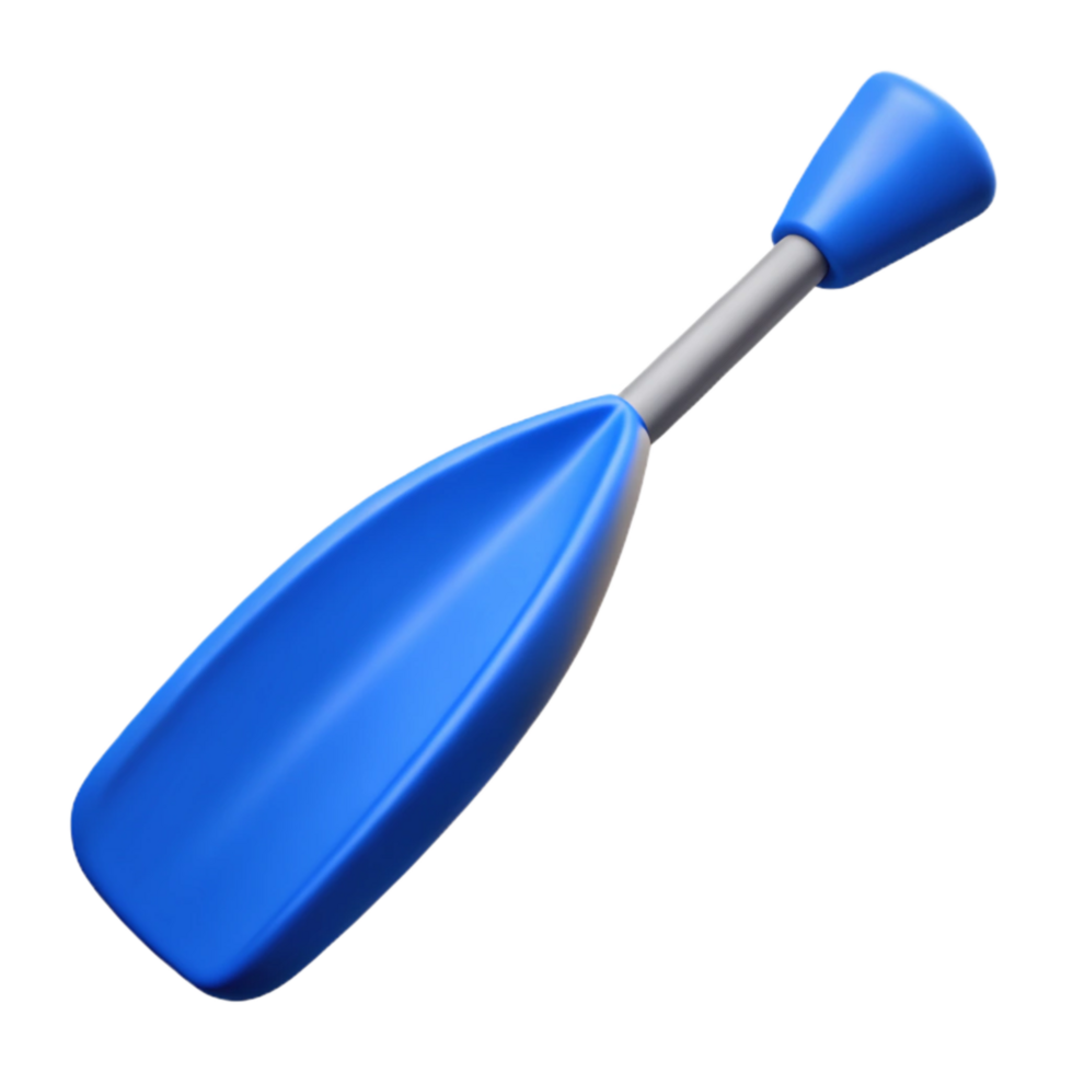 magnificent minimalist Blue Kayak Paddle Close Up with Transparent Background genuine png