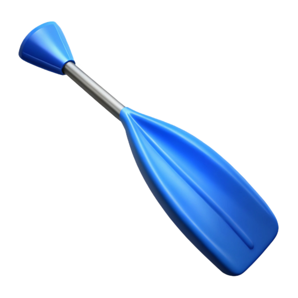 magnificent classic Blue Kayak Paddle Angled View Transparent Background professional png