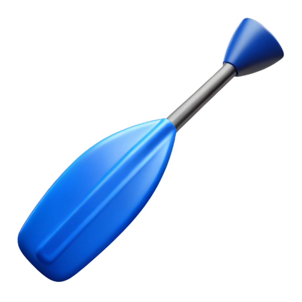dramatic rustic Blue Kayak Paddle Close Up with Transparent Background professional png