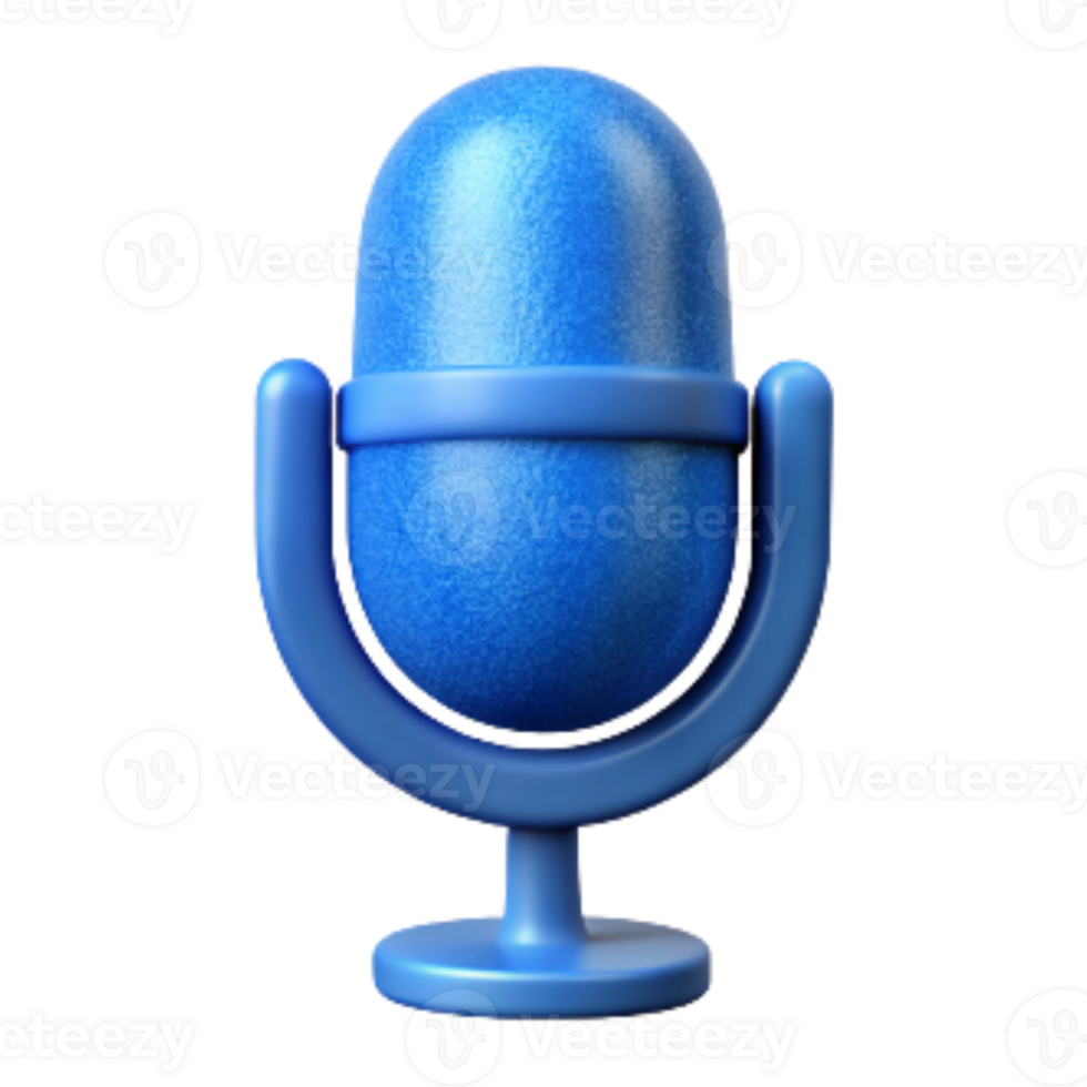 wonderful creative Blue Microphone Icon Transparent Background high quality png