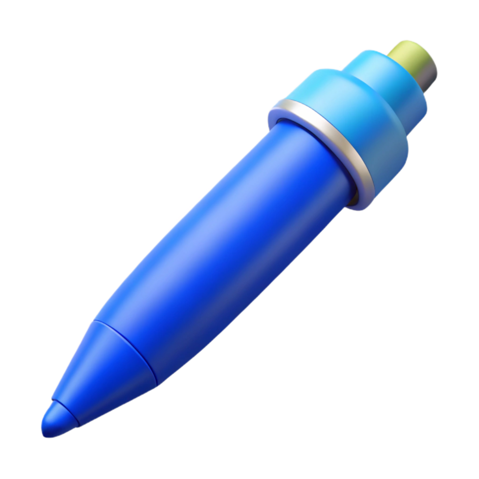 impressive classic Blue Pen Side View Transparent authentic png