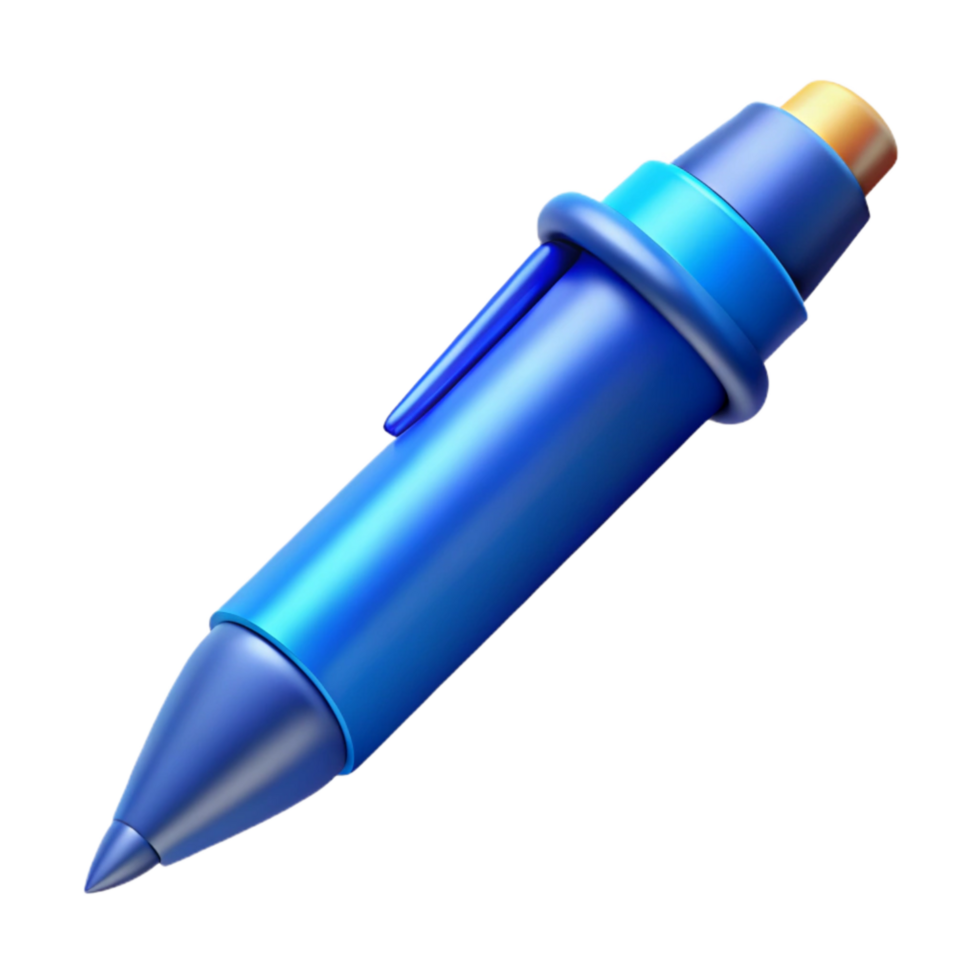 extraordinary abstract Blue Pen Side View Transparent original png