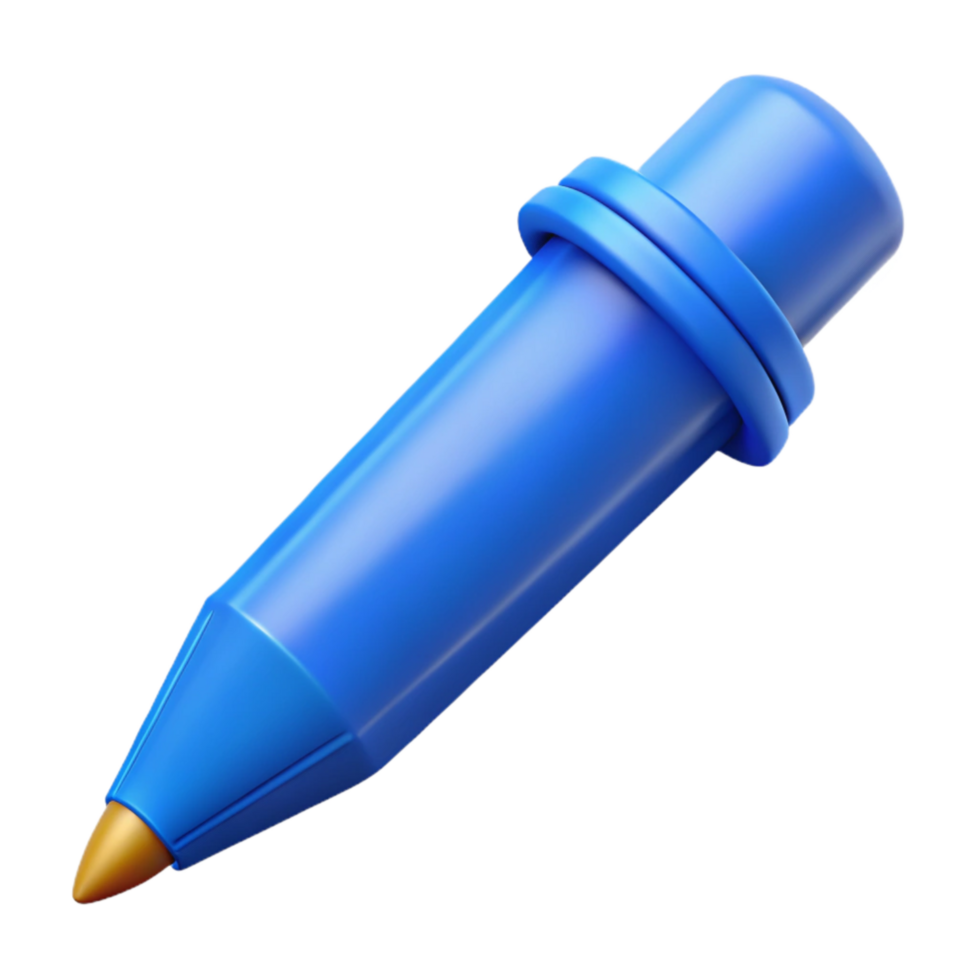 impressive vintage Blue Pen Top Angle Transparent authentic png