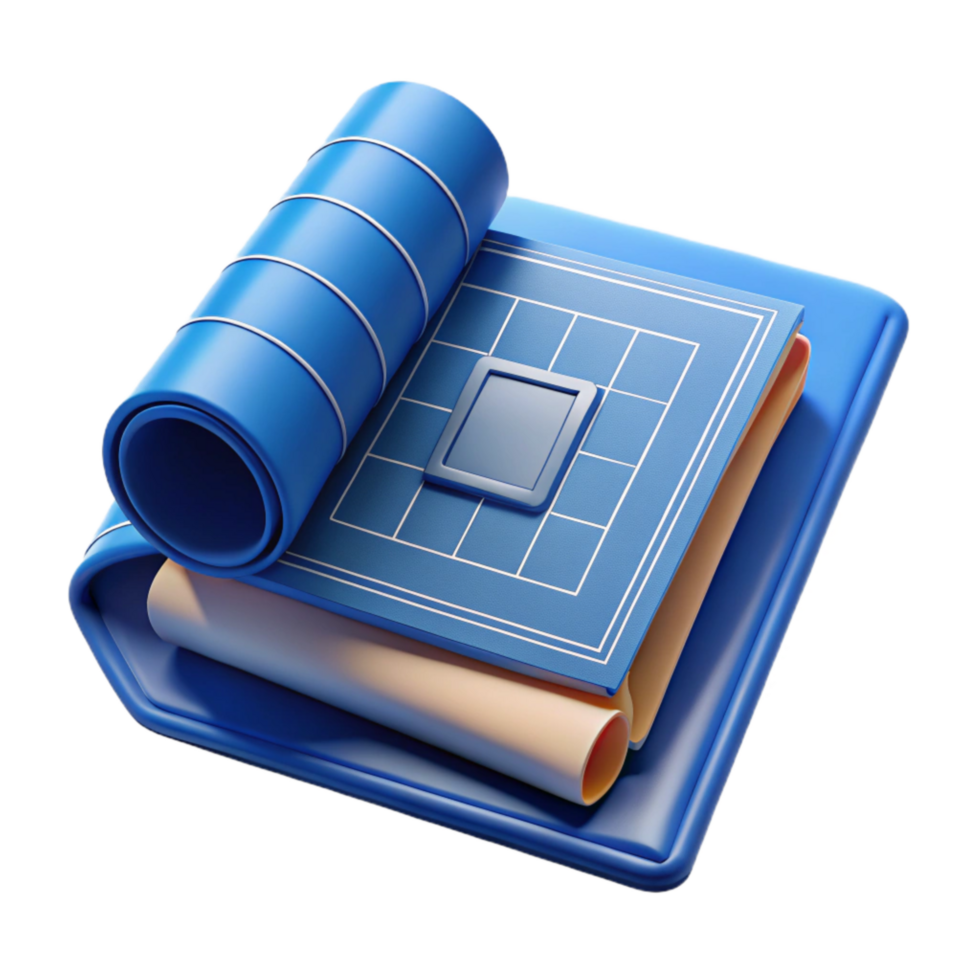 stunning abstract Blueprints Folded with Title Block Isolated exclusive png