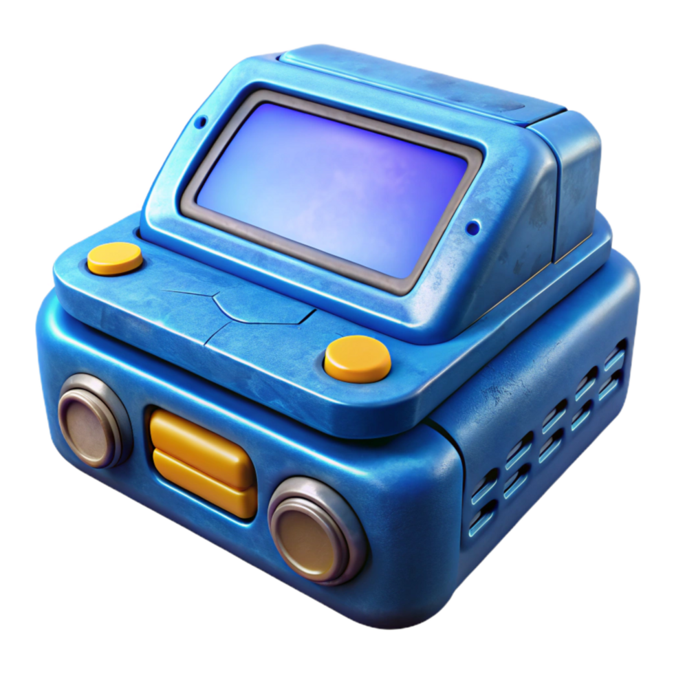 wonderful classic Blue Sci Fi Console Front View Cutout authentic png