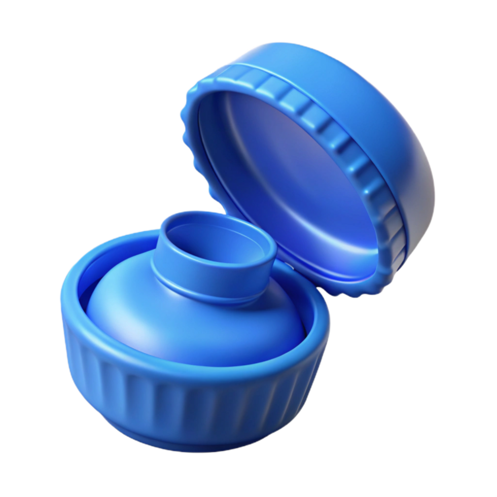 extraordinary minimalist Blue Shampoo Bottle Cap Open Isolated Element original png