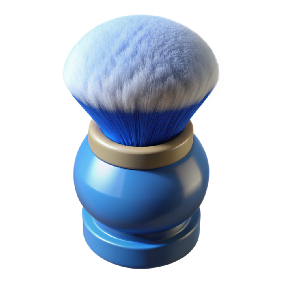 extraordinary modern Blue Shaving Brush with Foam Isolated professional png