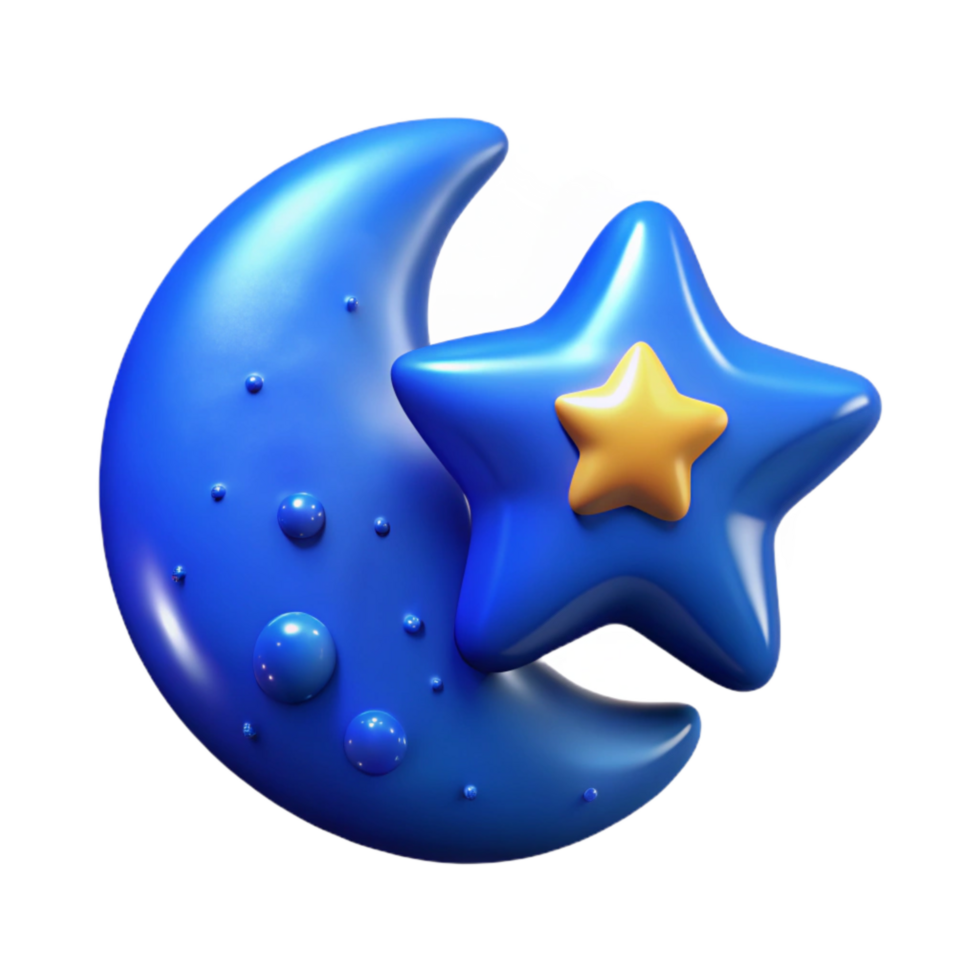 elegant traditional Blue Sky Night Stars Visible Cutout Element authentic png