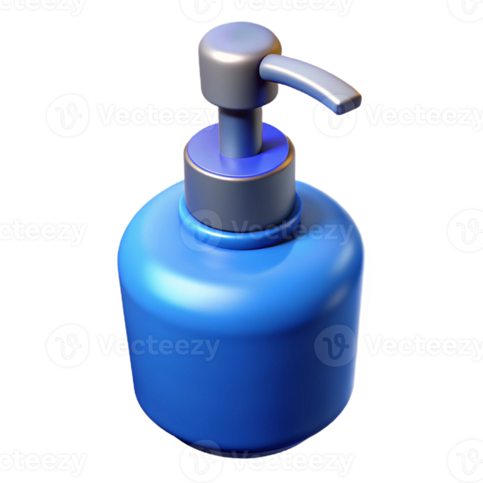 serene classic Blue Soap Dispenser with Pump Isolated high resolution png