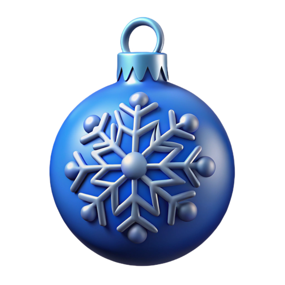 wonderful vintage Blue Snowflake Ornament Intricate Design Isolated on Transparent Background authentic png