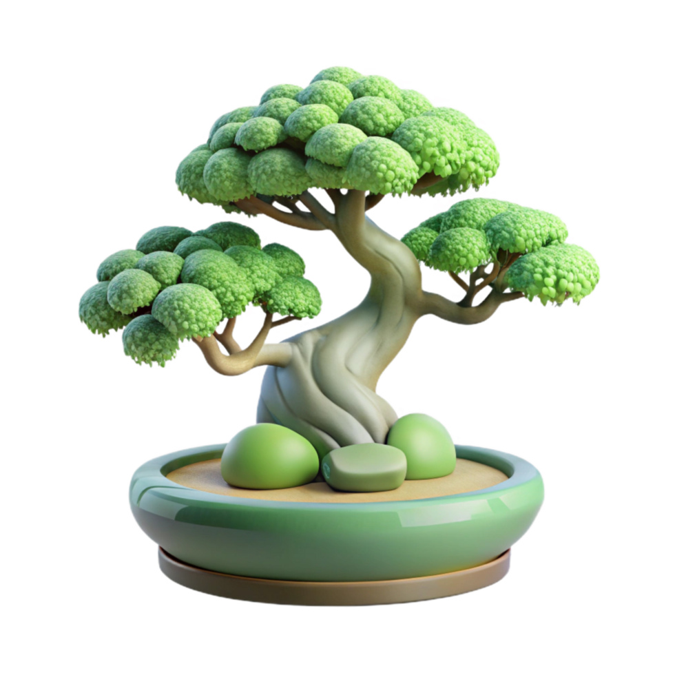beautiful modern Bonsai Tree Transparent Background with Miniature Form exclusive png