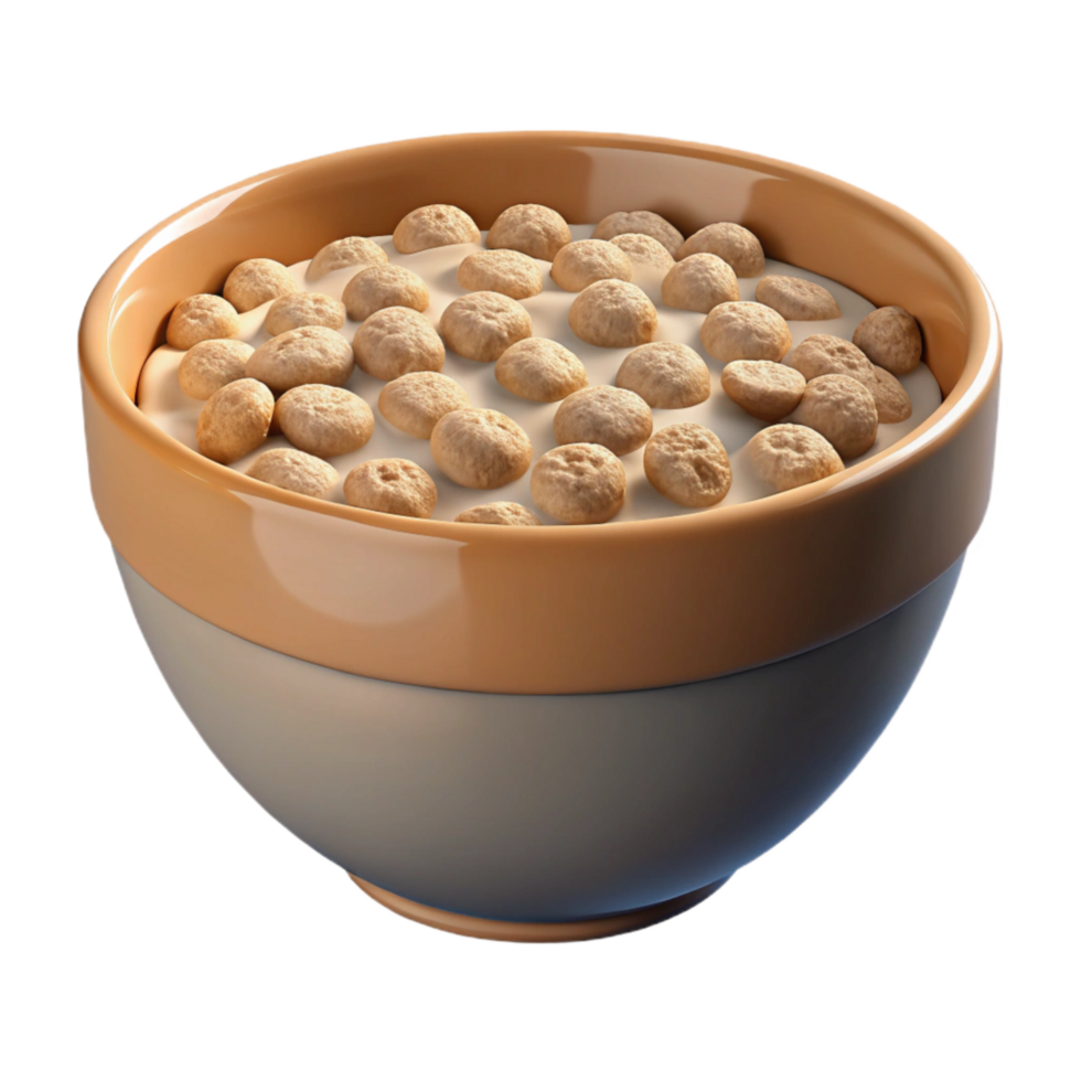 wonderful classic Bowl of Cereal Cutout Transparent Background premium png
