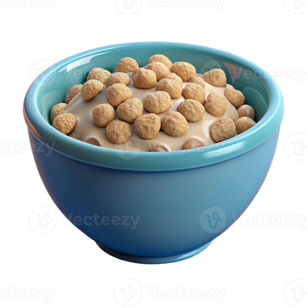 elegant abstract Bowl of Cereal Cutout Transparent Background 4K png