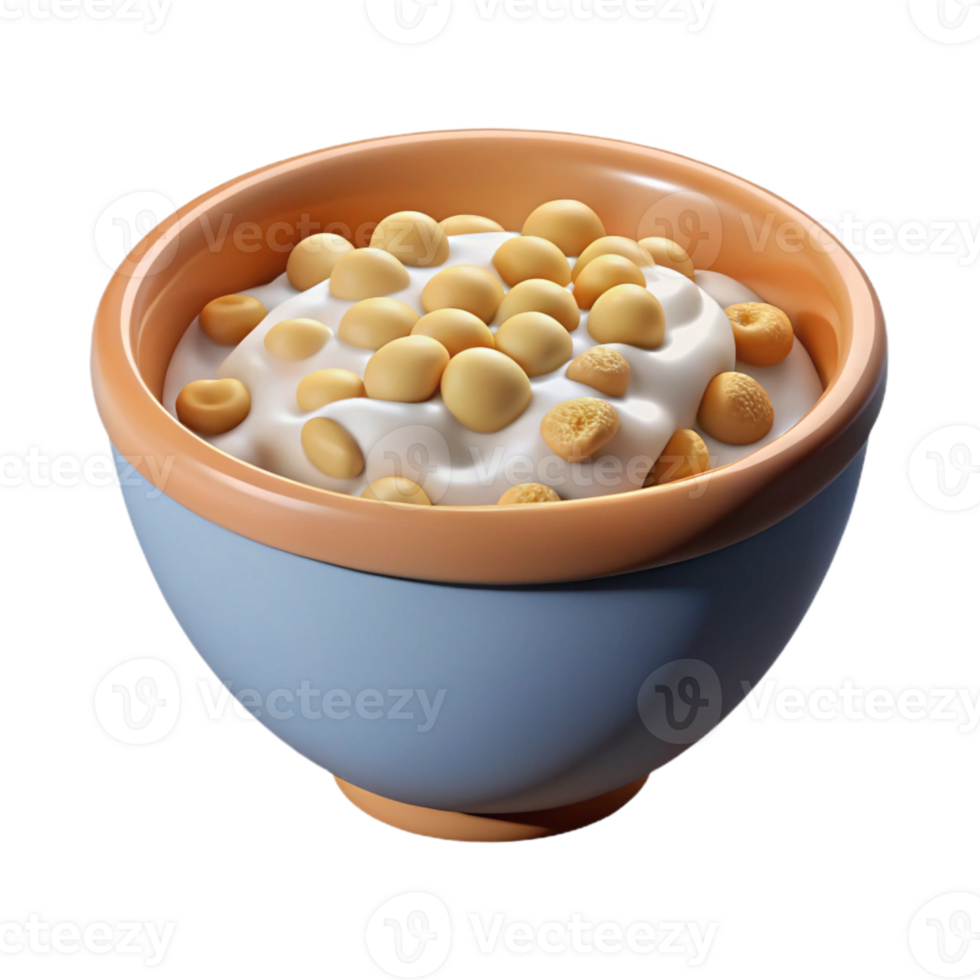 wonderful traditional Bowl of Cereal Cutout Transparent Background detailed png