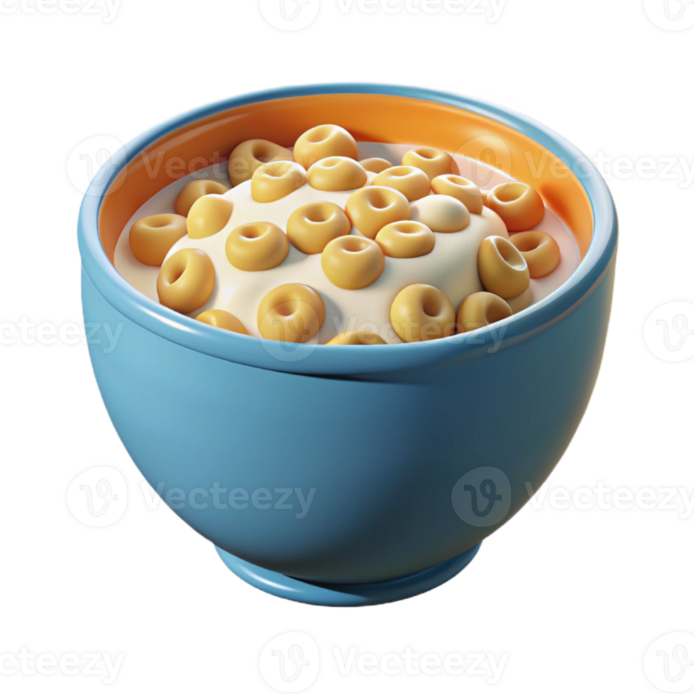 stunning minimalist Bowl of Cereal with Milk Cutout high resolution png