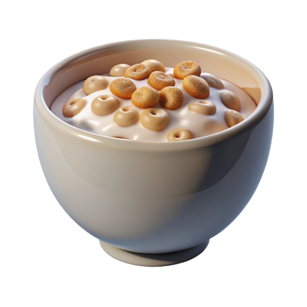 vibrant abstract Bowl of Cereal with Milk Cutout professional png
