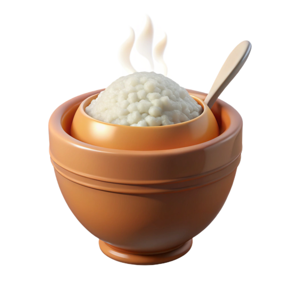 dramatic creative Bowl of Rice Cutout Steaming authentic png