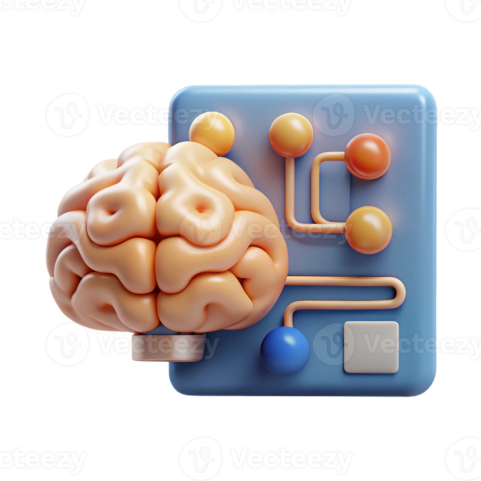 wonderful classic Brain Computer Interface Diagram Isolated Transparent Background original png