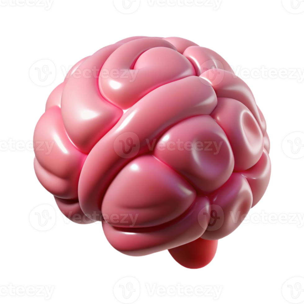 extraordinary vintage Brain Icon Pink Isolated Transparent Background genuine png