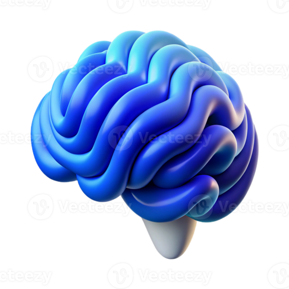 elegant artistic Brain Waves Abstract Design Isolated original png